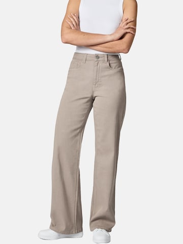Wide Leg Jean 'Cyrele' Peak Time en beige : devant