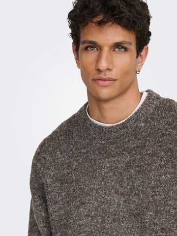 Only & Sons Sweater 'ONSHale' in Brown