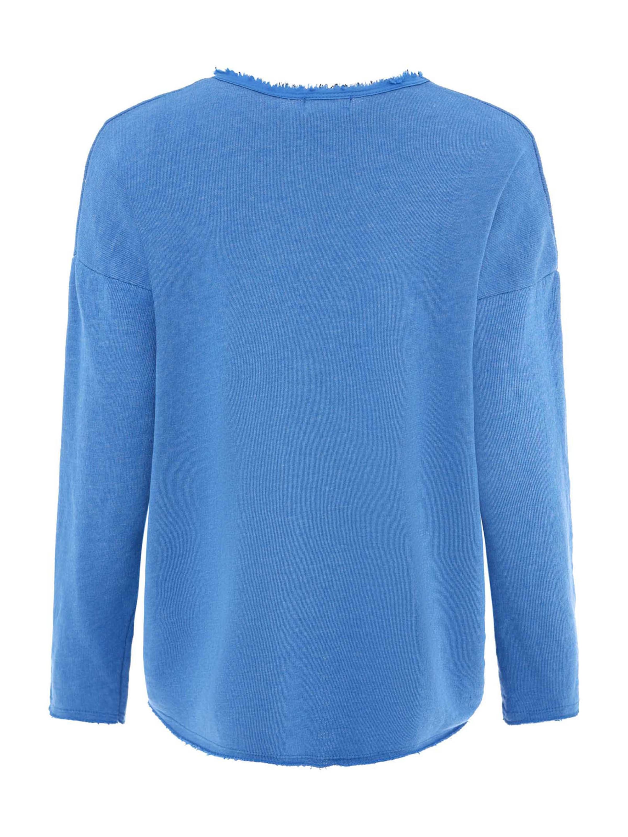 Bluză de molton 'Positive Mind' de la Zwillingsherz pe albastru