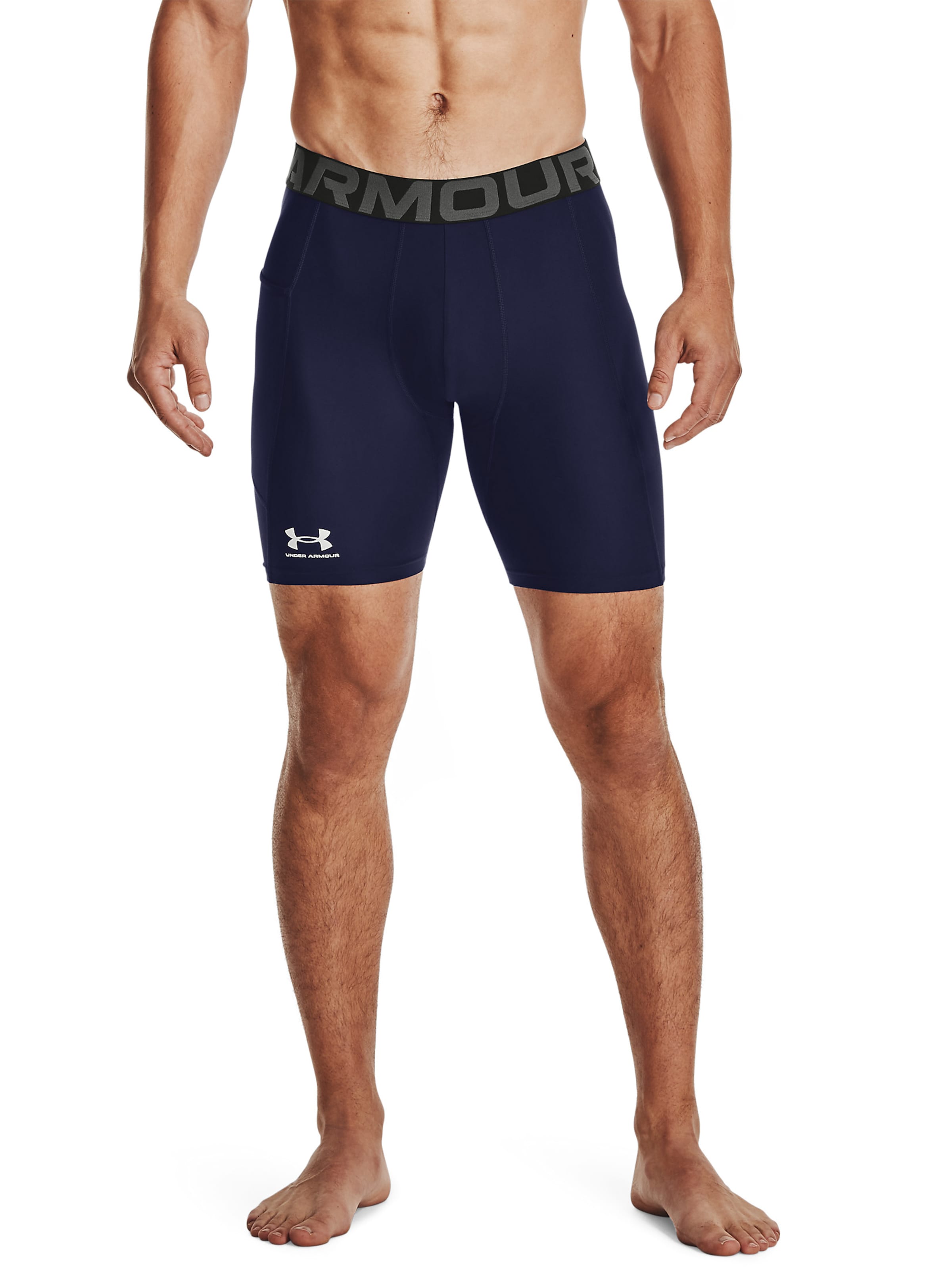 UNDER ARMOUR Skinny Workout Pants in Blue: front