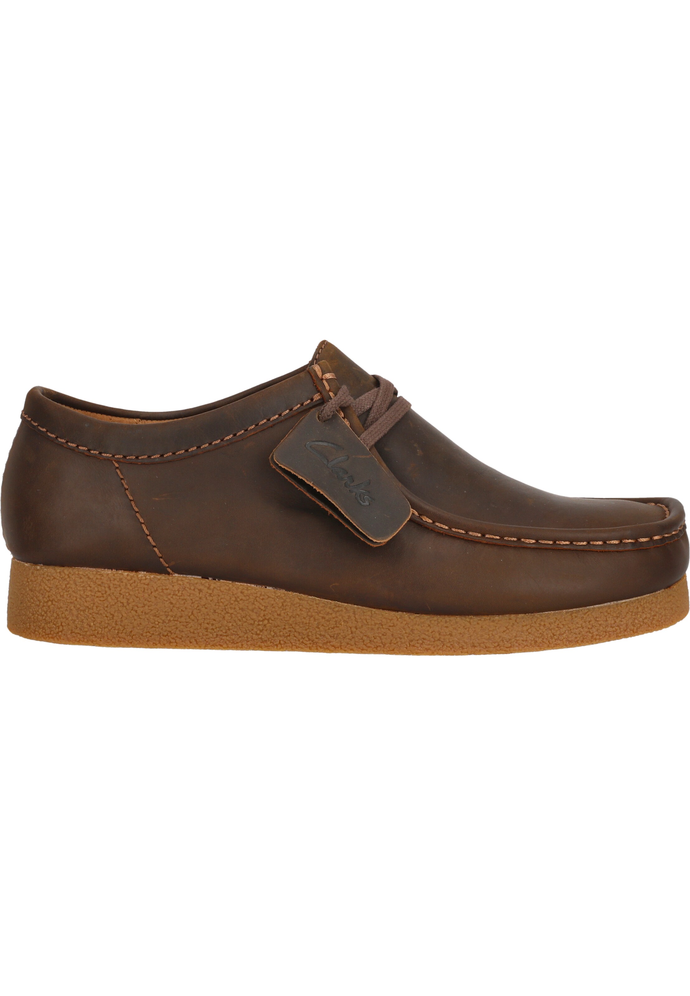 CLARKS Veterschoen 'Wallabee' in Bruin