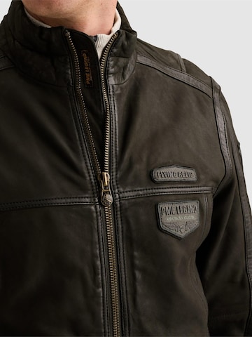 PME Legend Between-Season Jacket 'Air Bridge leather jacket' in Black