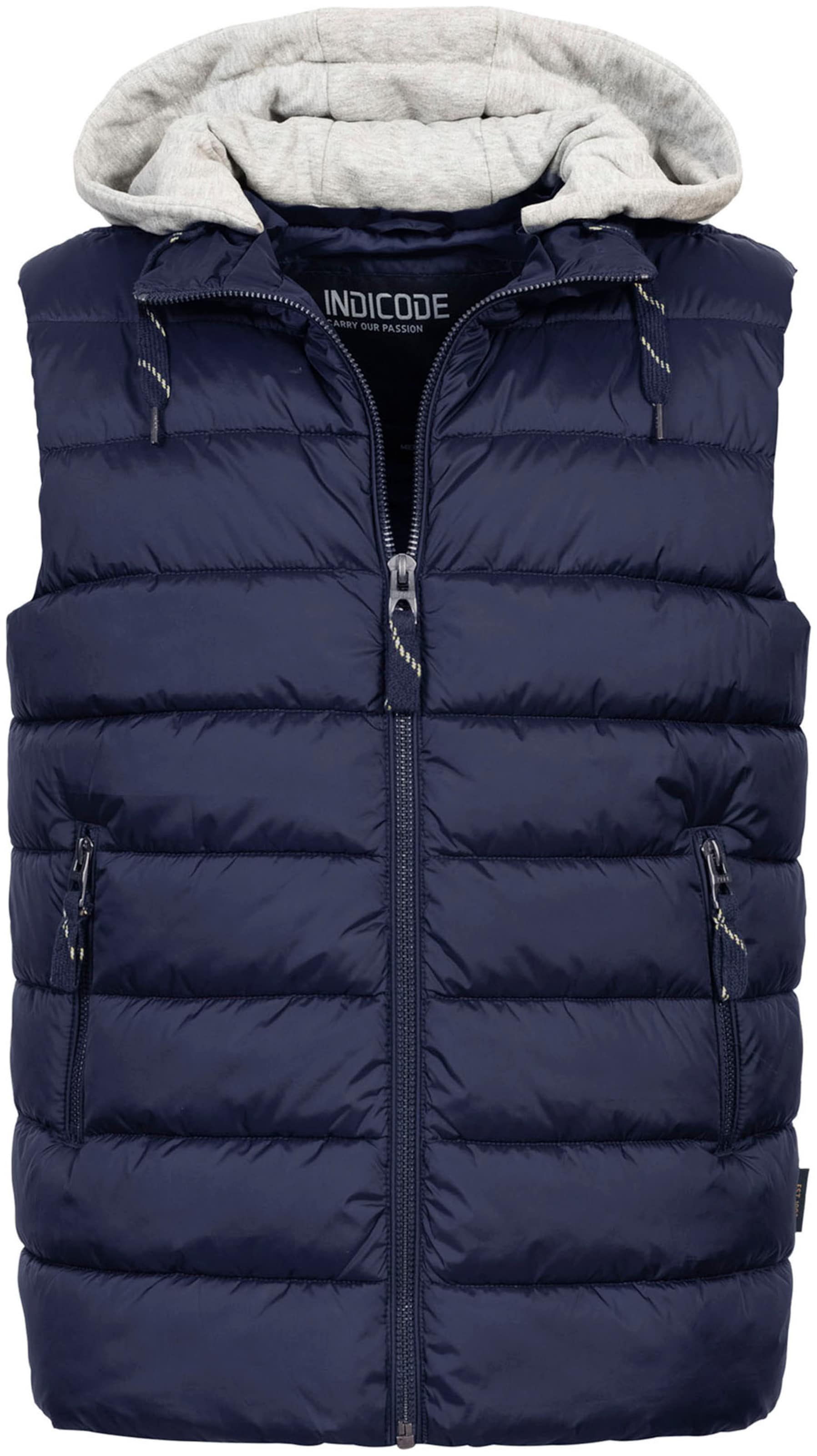 INDICODE JEANS Vest in Blue: front