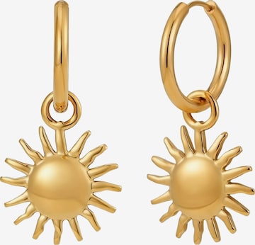 Boucles d'oreilles 'Sonne' GOOD.designs en or : devant