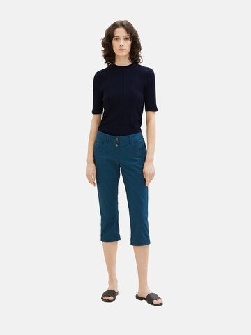 Coupe slim Pantalon TOM TAILOR en bleu