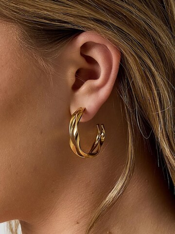 Cala Rose Earrings 'TWISTED WAVE' in Gold