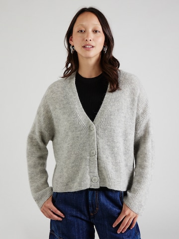 DRYKORN Knit Cardigan 'Savin' in Grey: front