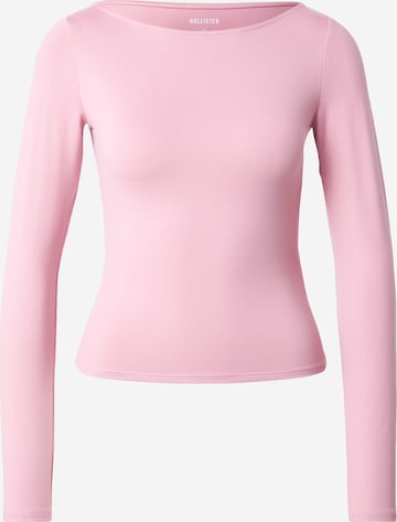 HOLLISTER Тениска в розово: отпред