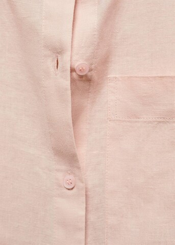 MANGO Blouse 'Lino' in Pink