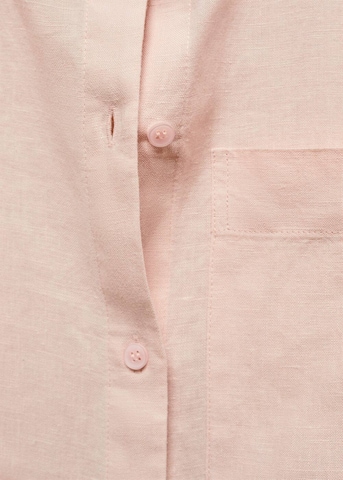 MANGO Блуза 'Lino' в розово