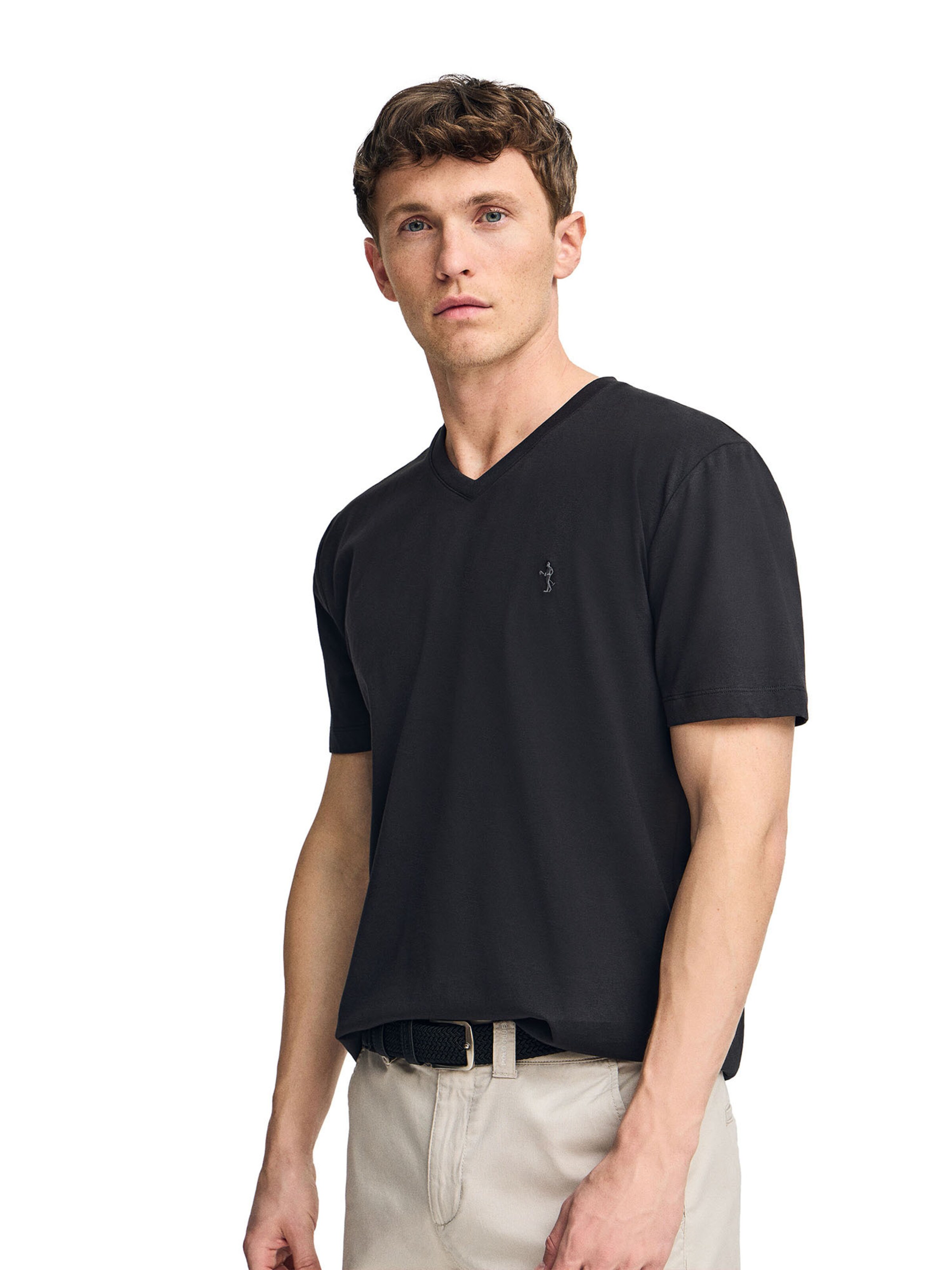 Polo Club Shirt in Black: front