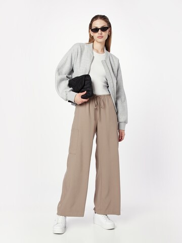 WEEKDAY Wide leg Cargo trousers 'Adisa' in Brown