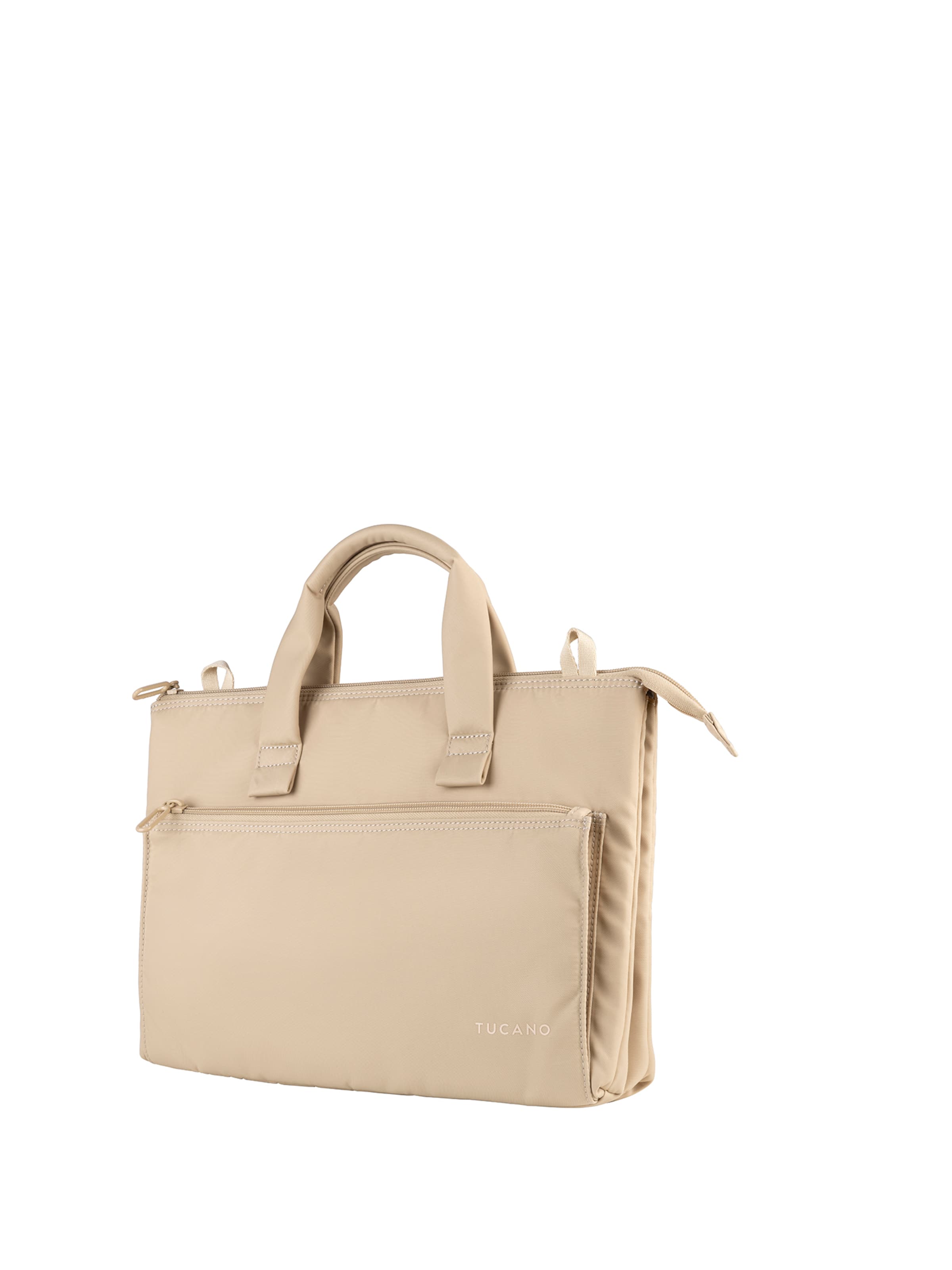 Borsa a mano 'Borsa a Mano Donna PET Riciclato - Chiusura Zip e Tasche' di TUCANO in beige