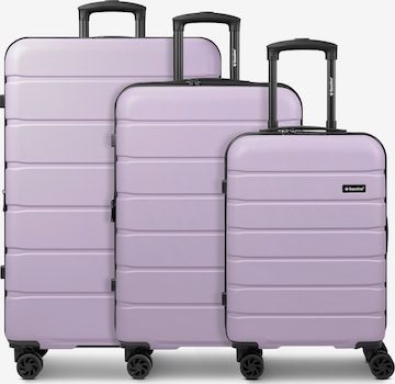 Saxoline Suitcase set 'Miami' in Purple: front