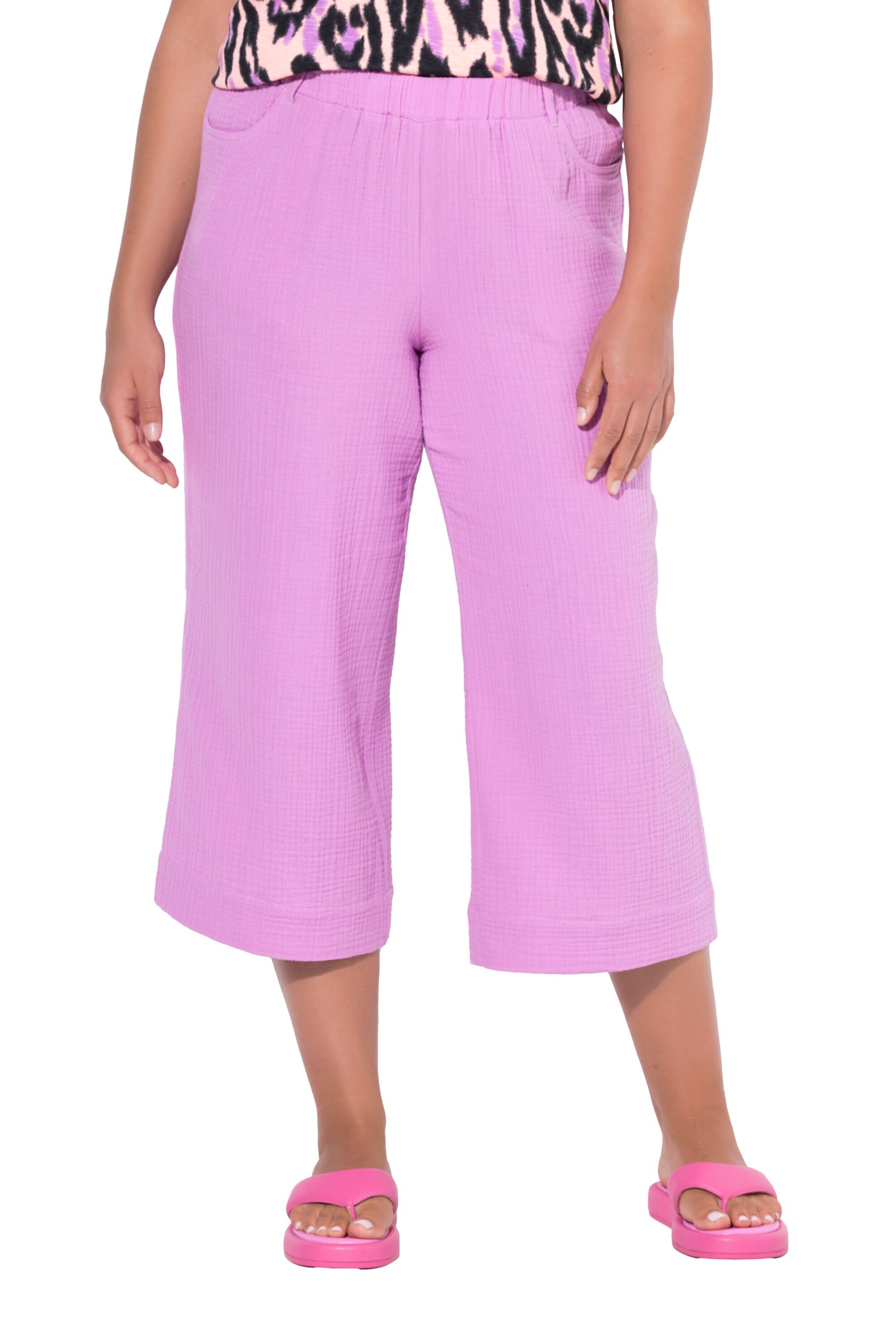 LAURASØN Wide leg Broek in Lila: voorkant