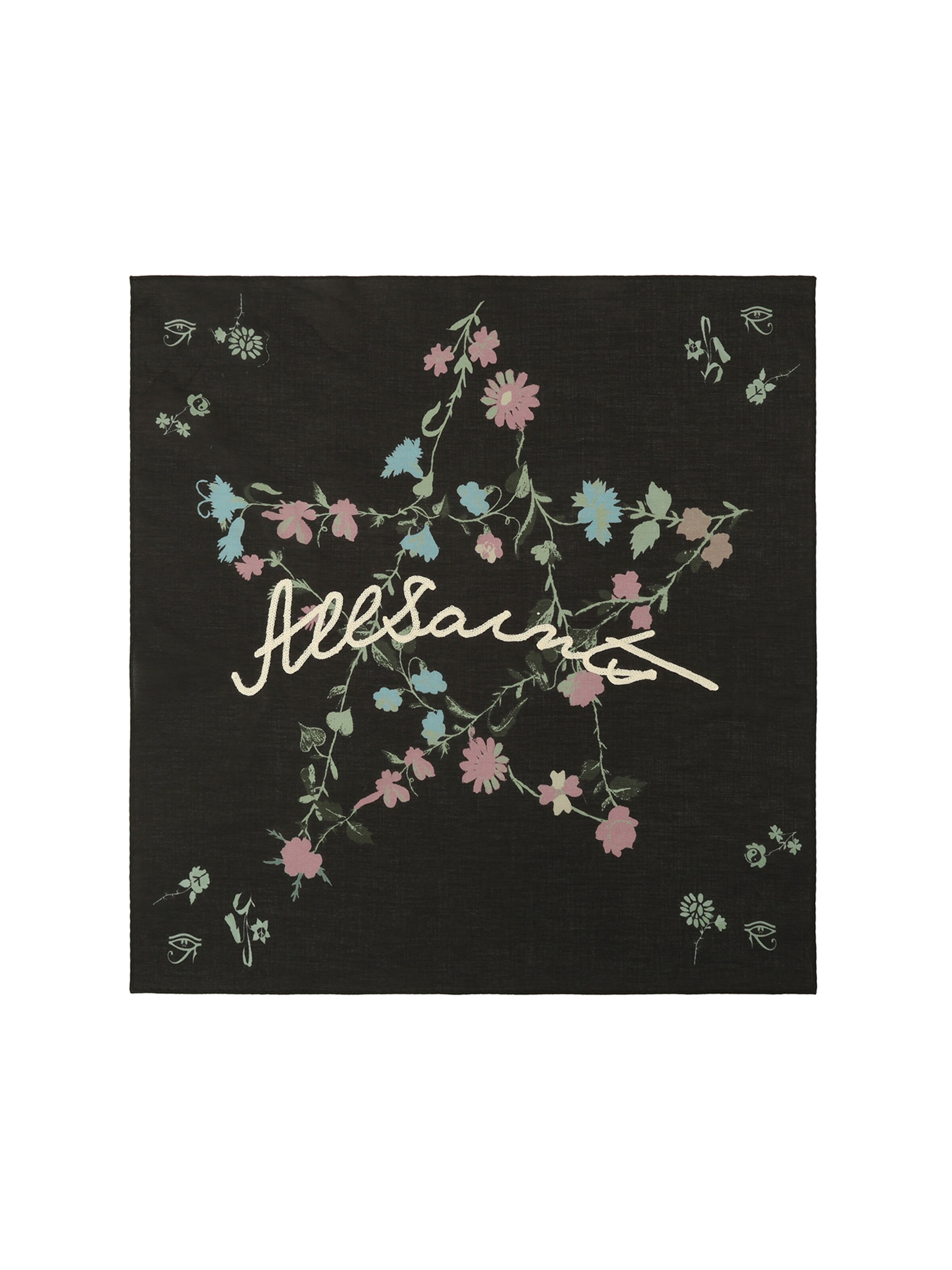 AllSaints Φουλάρι 'Fleur De Lis' σε μαύρο