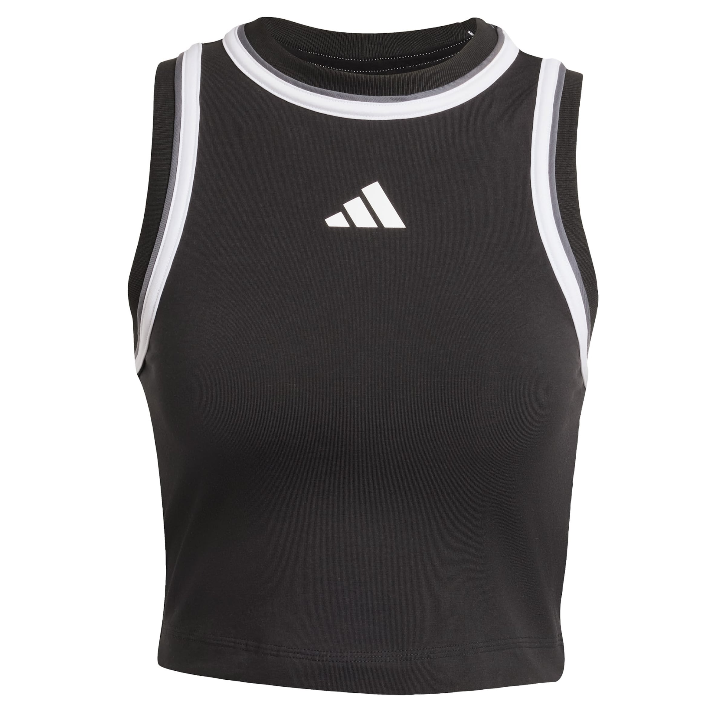 Sport top 'Essentials' de la ADIDAS SPORTSWEAR pe negru: față
