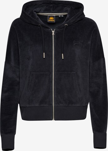 Superdry Zip-Up Hoodie in Blue: front