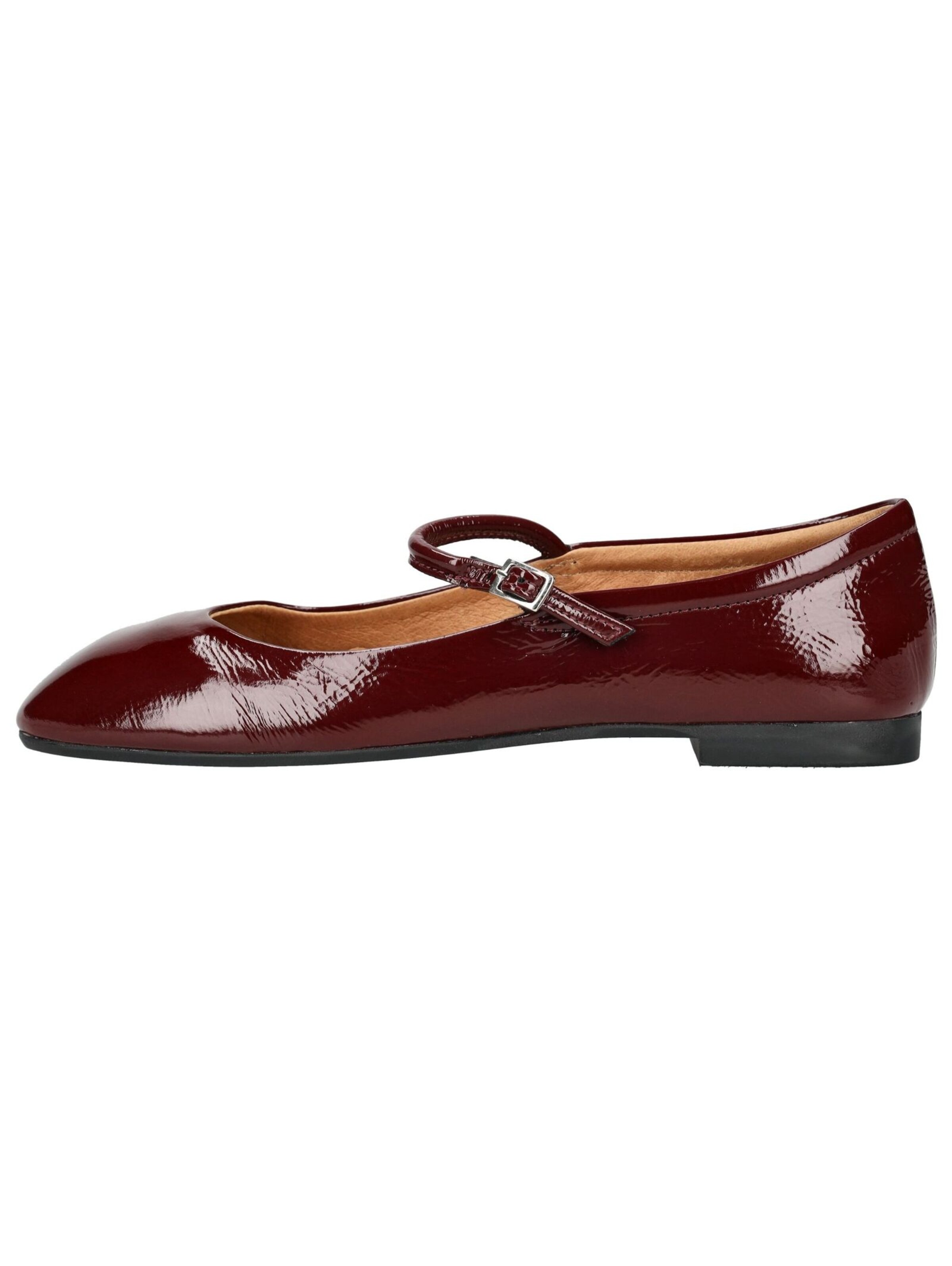 PAVEMENT Ballet Flats with Strap in Red