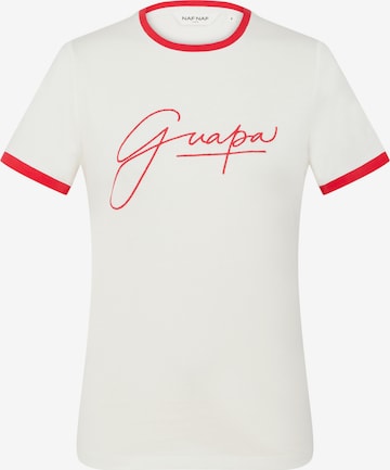 NAF NAF Shirt 'Guapa ' in Wit: voorkant