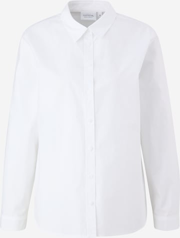 comma casual identity Blouse in Wit: voorkant