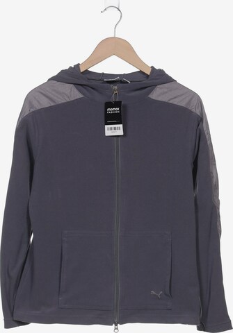 PUMA Sweatshirt & Zip-Up Hoodie in M in Blue: front