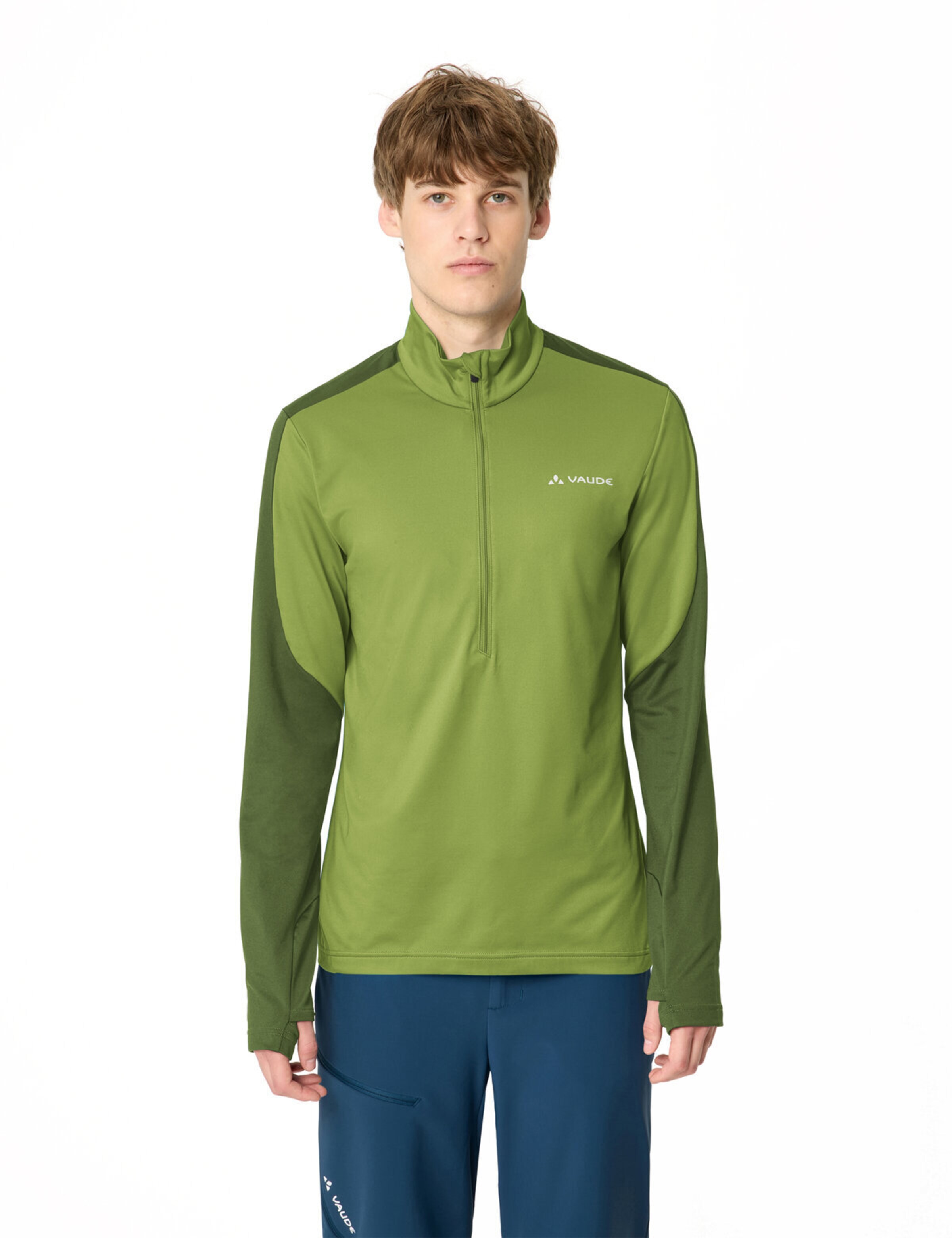 VAUDE Sports sweater 'Livigno' in Green: front