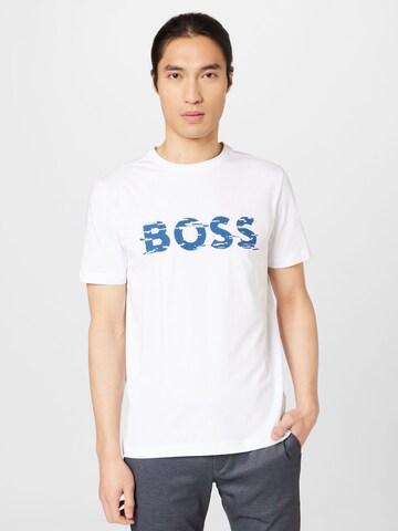 BOSS Green Shirt in White: front