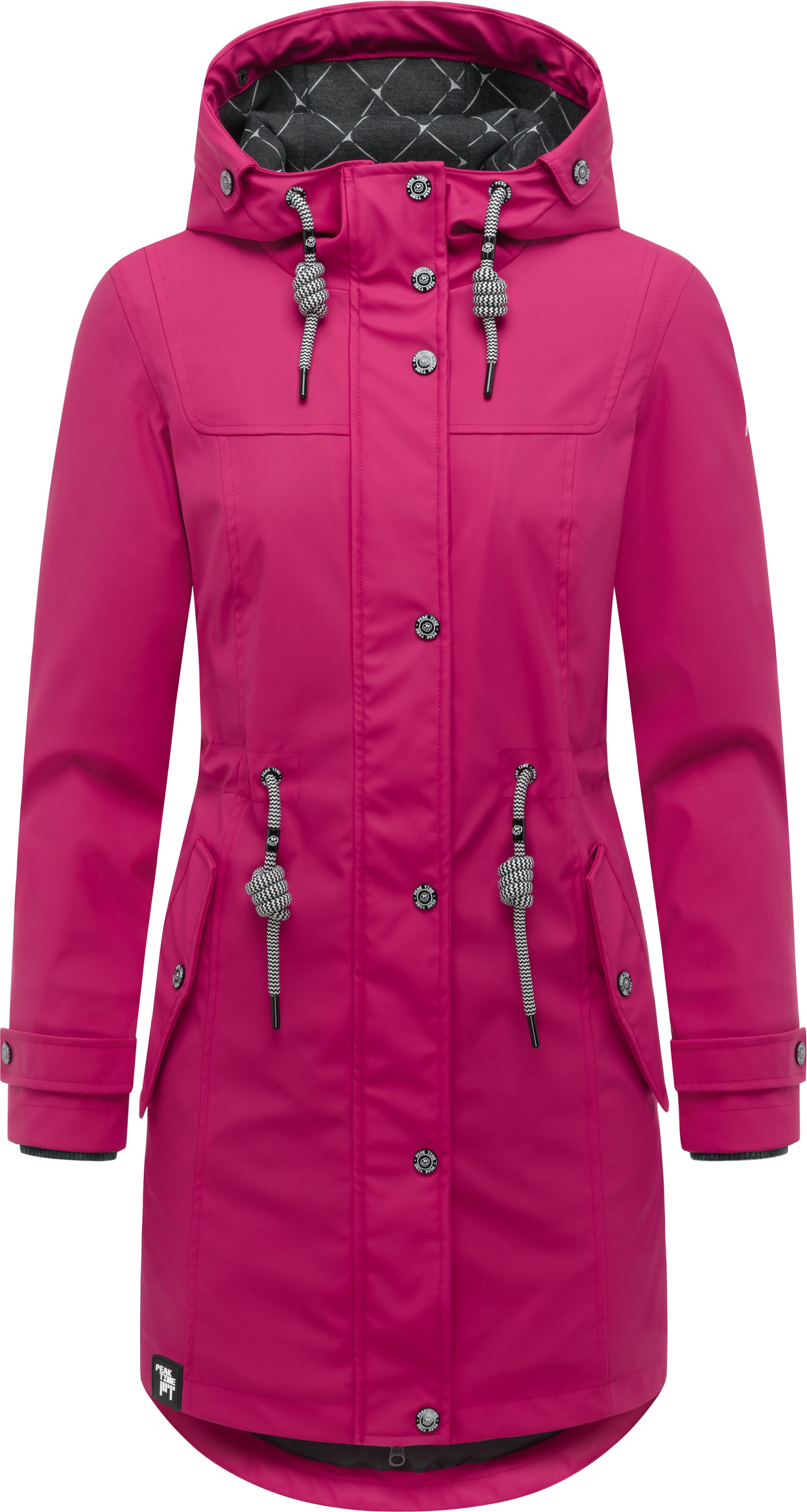 Peak Time Raincoat in Pink: front