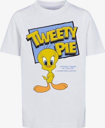F4NT4STIC Shirt 'Looney Tunes Classic Tweetie Pie' in White: front