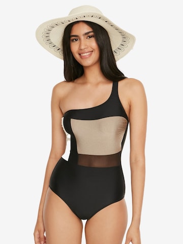 C&City Bralette Swimsuit in Beige: front