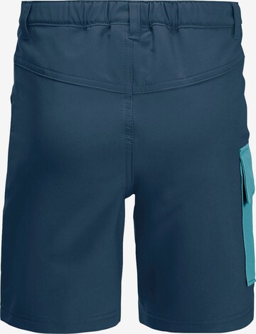 JACK WOLFSKIN Regularen Outdoor hlače | modra barva