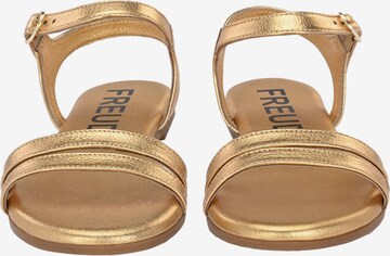 FREUDE Sandalen met riem 'Asti' in Goud