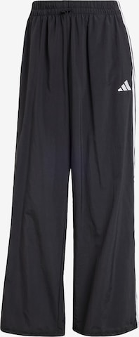 Wide leg Pantaloni sportivi 'Essentials' di ADIDAS SPORTSWEAR in nero: frontale