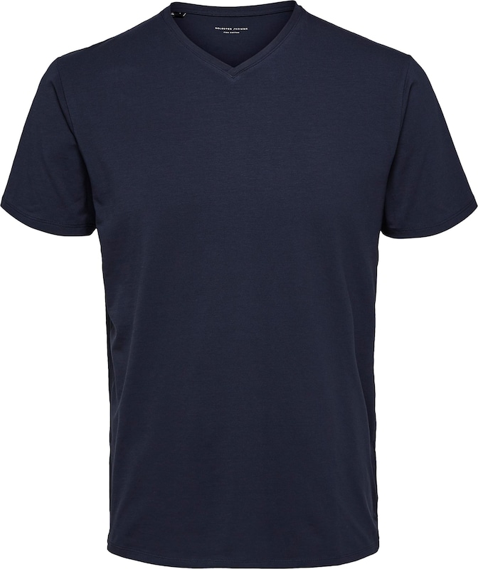 SELECTED HOMME T-Shirt 'New Pima' in Navy
