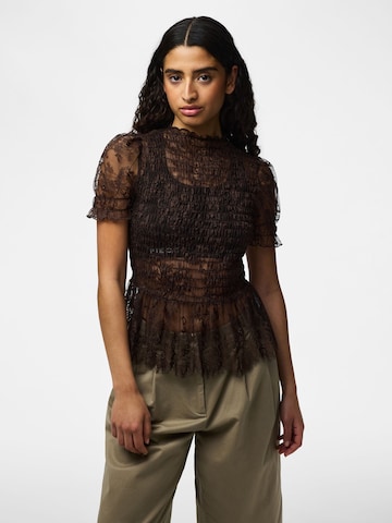 Chemisier 'PCJilly' PIECES en marron : devant