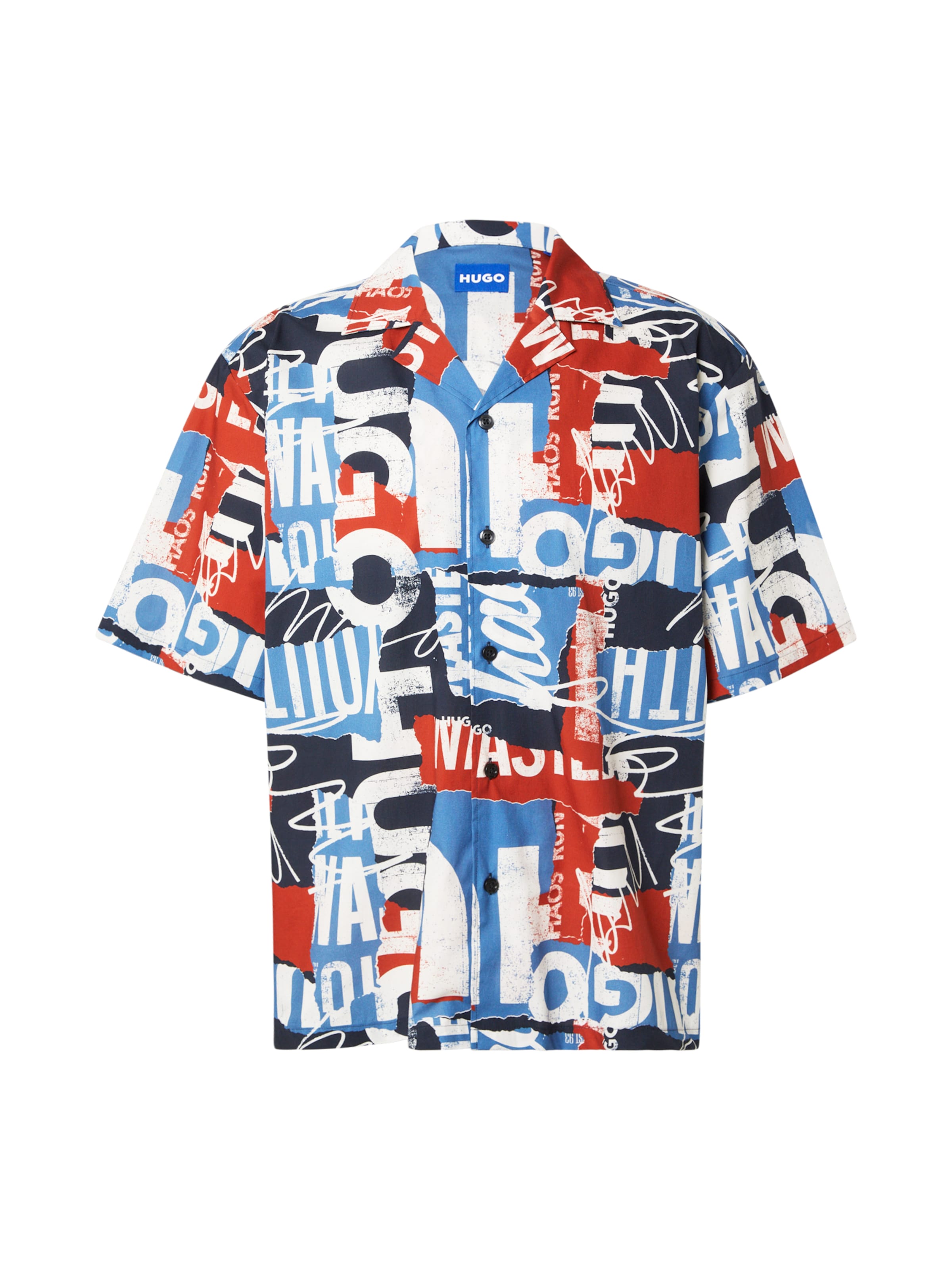 HUGO Классический крой Рубашка 'Eligino' в Синий: спереди