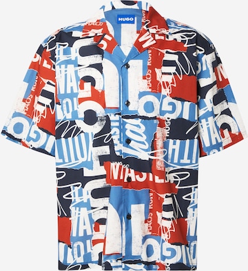 HUGO - Camisa 'Eligino' en azul: frente