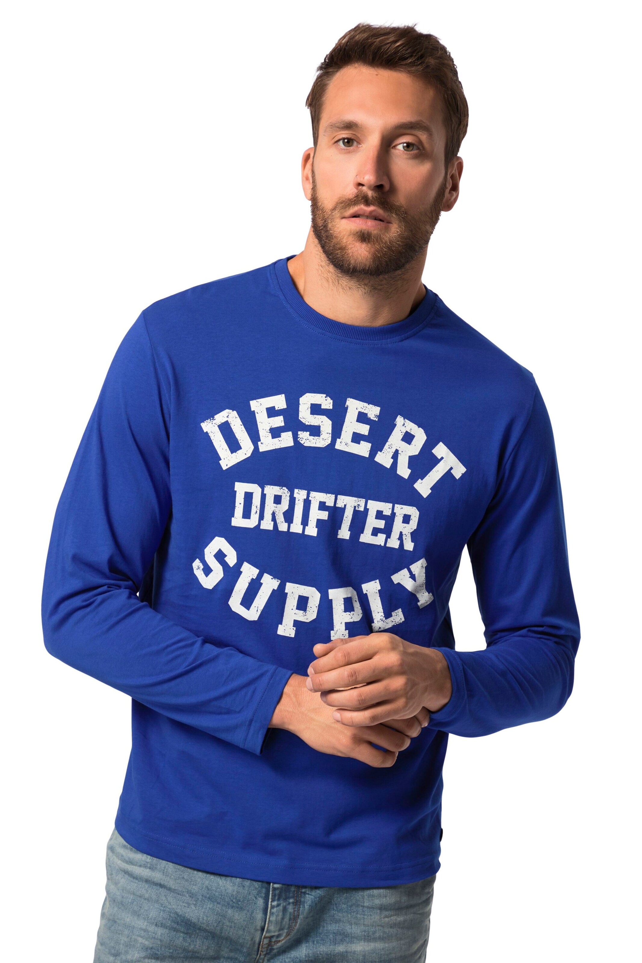 JP1880 Shirt in Blauw: voorkant