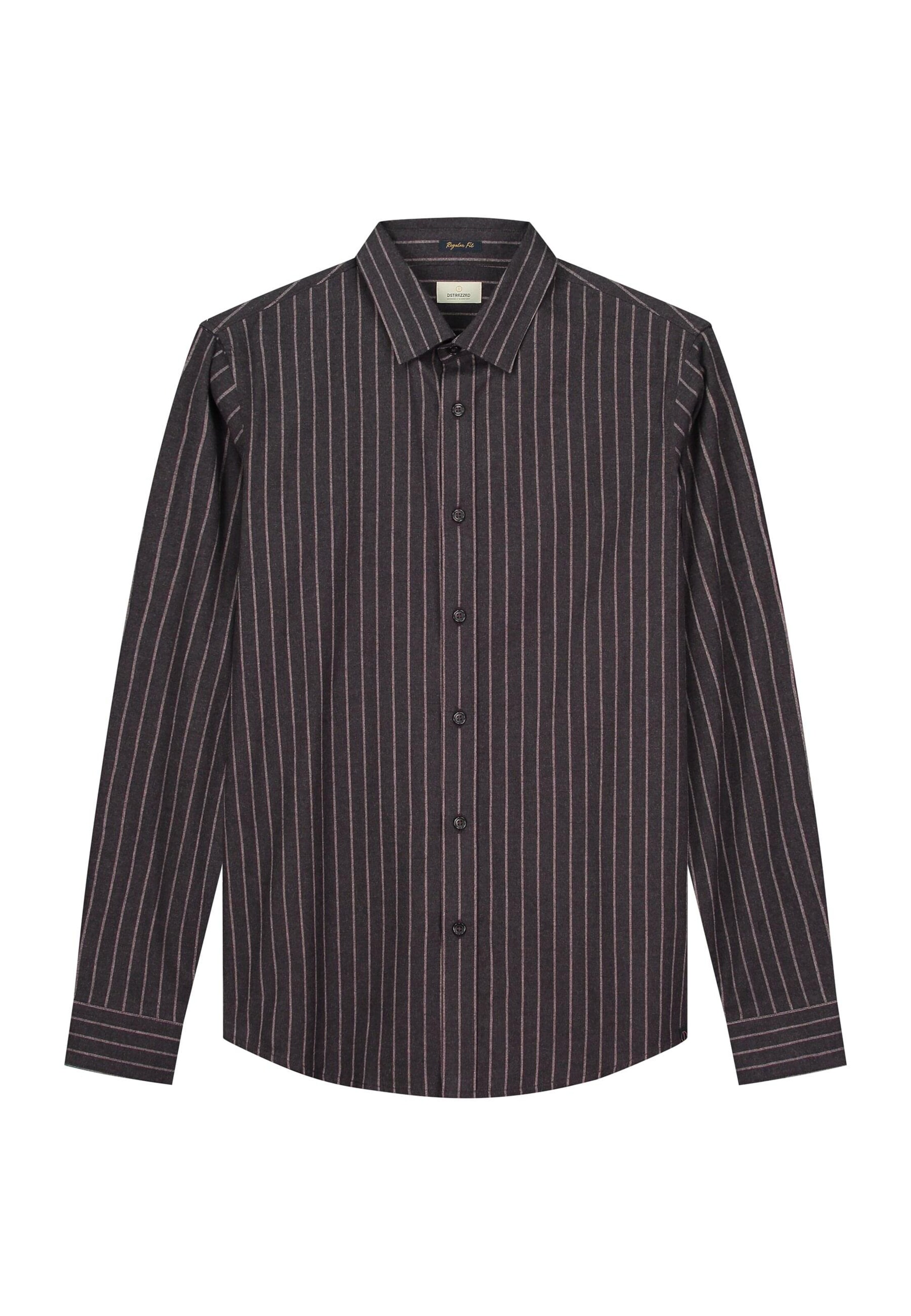 Dstrezzed Regular Fit Hemd  'Anthony' in Schwarz: Vorderseite