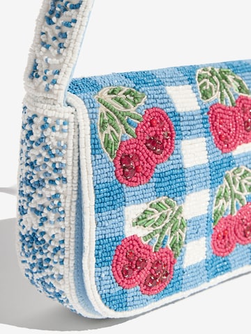 love & roses - Mala de ombro em azul