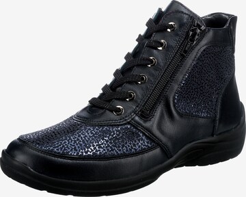 WALDLÄUFER Lace-Up Ankle Boots ' Hesna' in Black: front