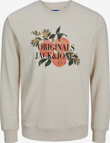 JACK & JONES Sweatshirt 'Flores' in Beige: voorkant