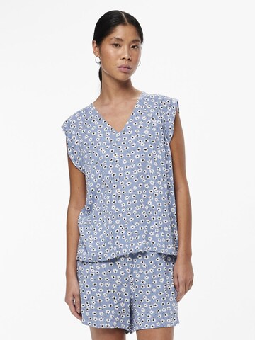 PIECES Blouse 'NYA' in Blauw: voorkant