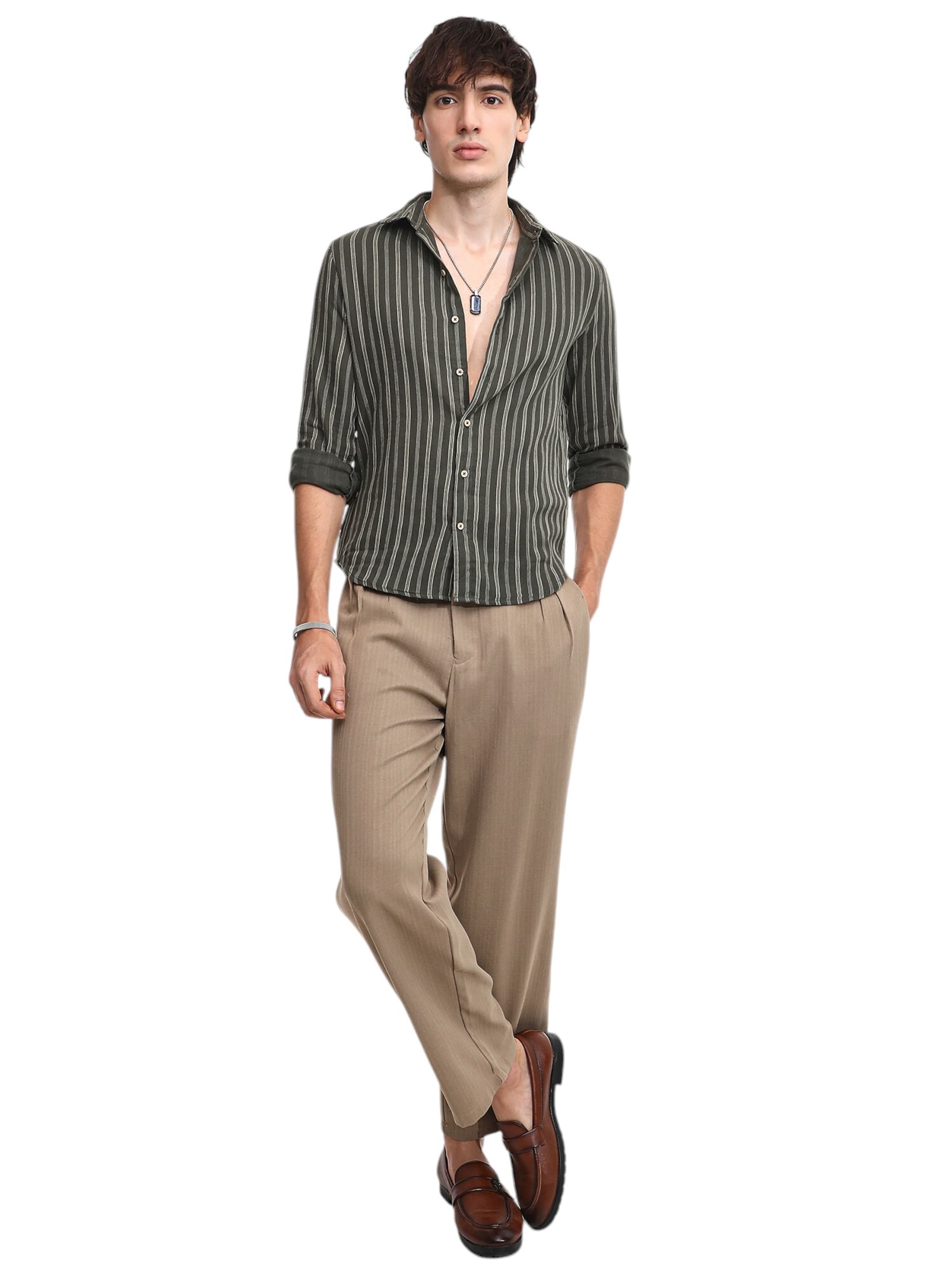 Coupe regular Chemise 'Tirzah' Campus Sutra en vert