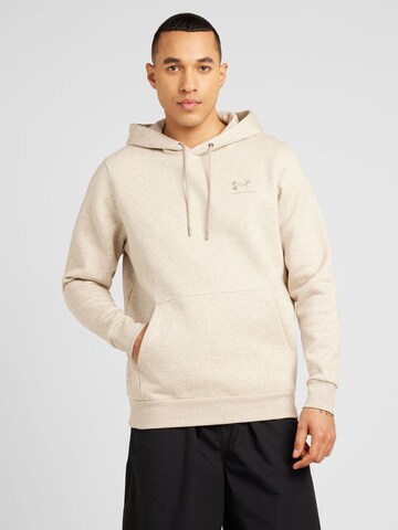 Sweat de sport 'Essential' UNDER ARMOUR en gris : devant