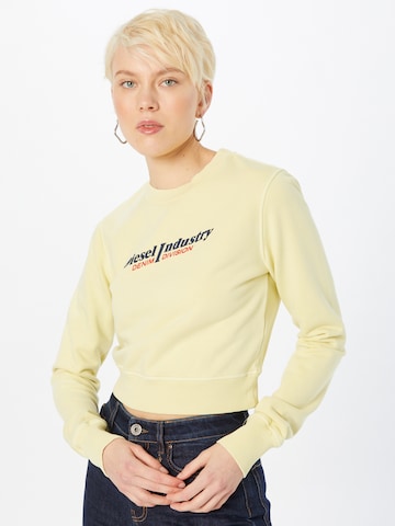 DIESEL Sweatshirt in Yellow: front