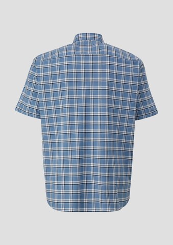 s.Oliver Men Big Sizes Regular fit Button Up Shirt in Blue: back