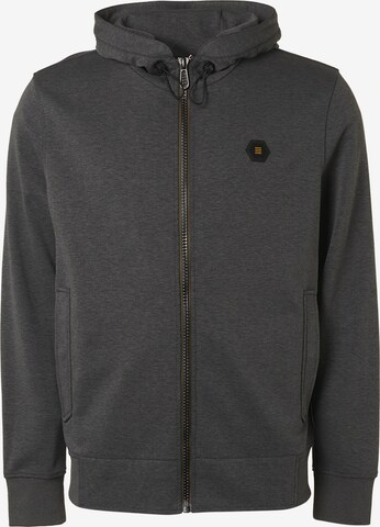 No Excess Zip-Up Hoodie in Grey: front