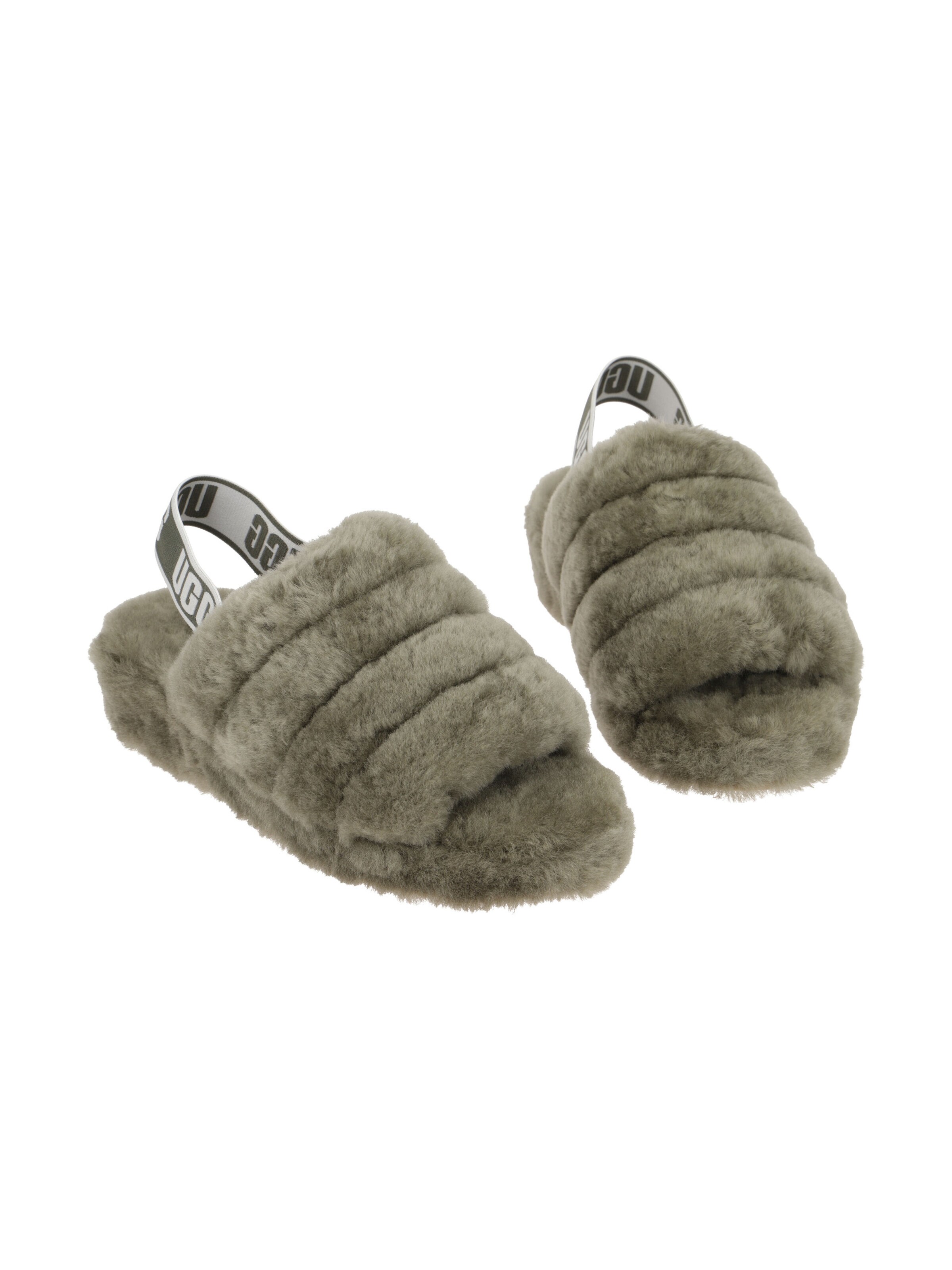 UGG Pantolette 'UGG Fluff Yeah Slide Hausschuhe grün' in Grün